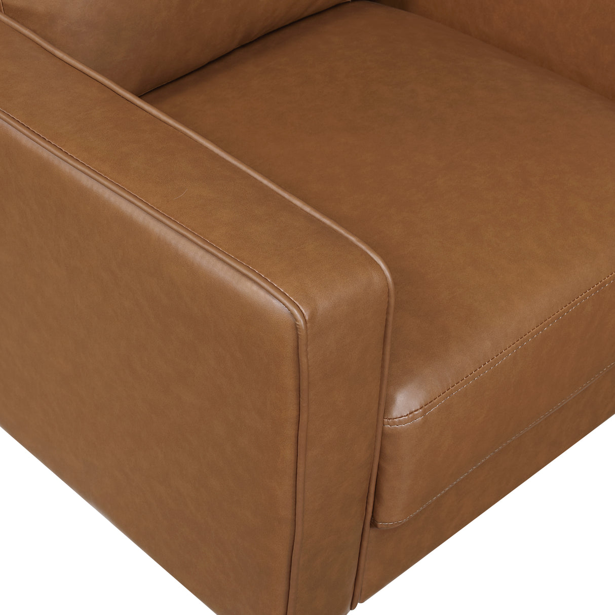 Malcolm Brown Faux Leather Sofa from Homelegance - Luna Furniture