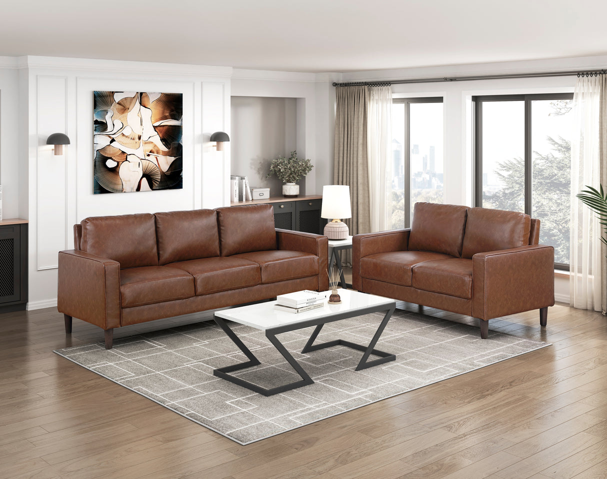 Malcolm Chocolate Loveseat from Homelegance - Luna Furniture