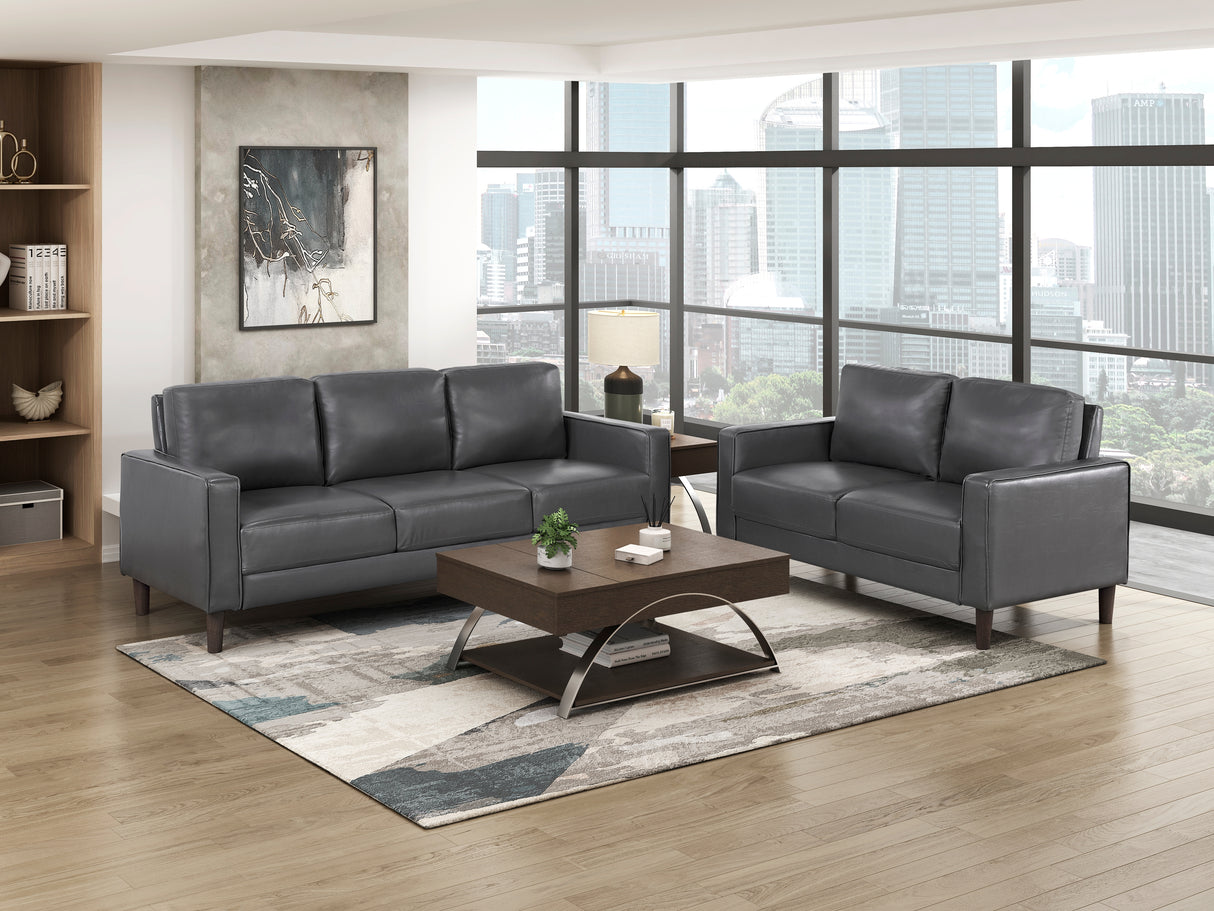 Malcolm Dark Gray Loveseat from Homelegance - Luna Furniture