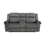 Brennen Charcoal Power Double Reclining Sofa from Homelegance - Luna Furniture