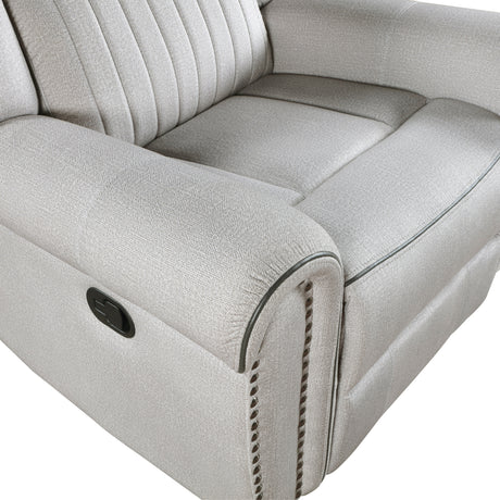Brennen Charcoal Power Double Reclining Sofa from Homelegance - Luna Furniture