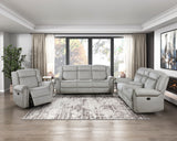 Brennen Charcoal Power Double Reclining Sofa from Homelegance - Luna Furniture