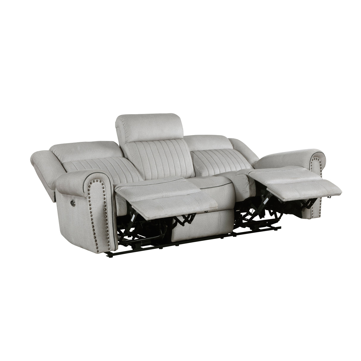 Brennen Mist Double Reclining Sofa from Homelegance - Luna Furniture