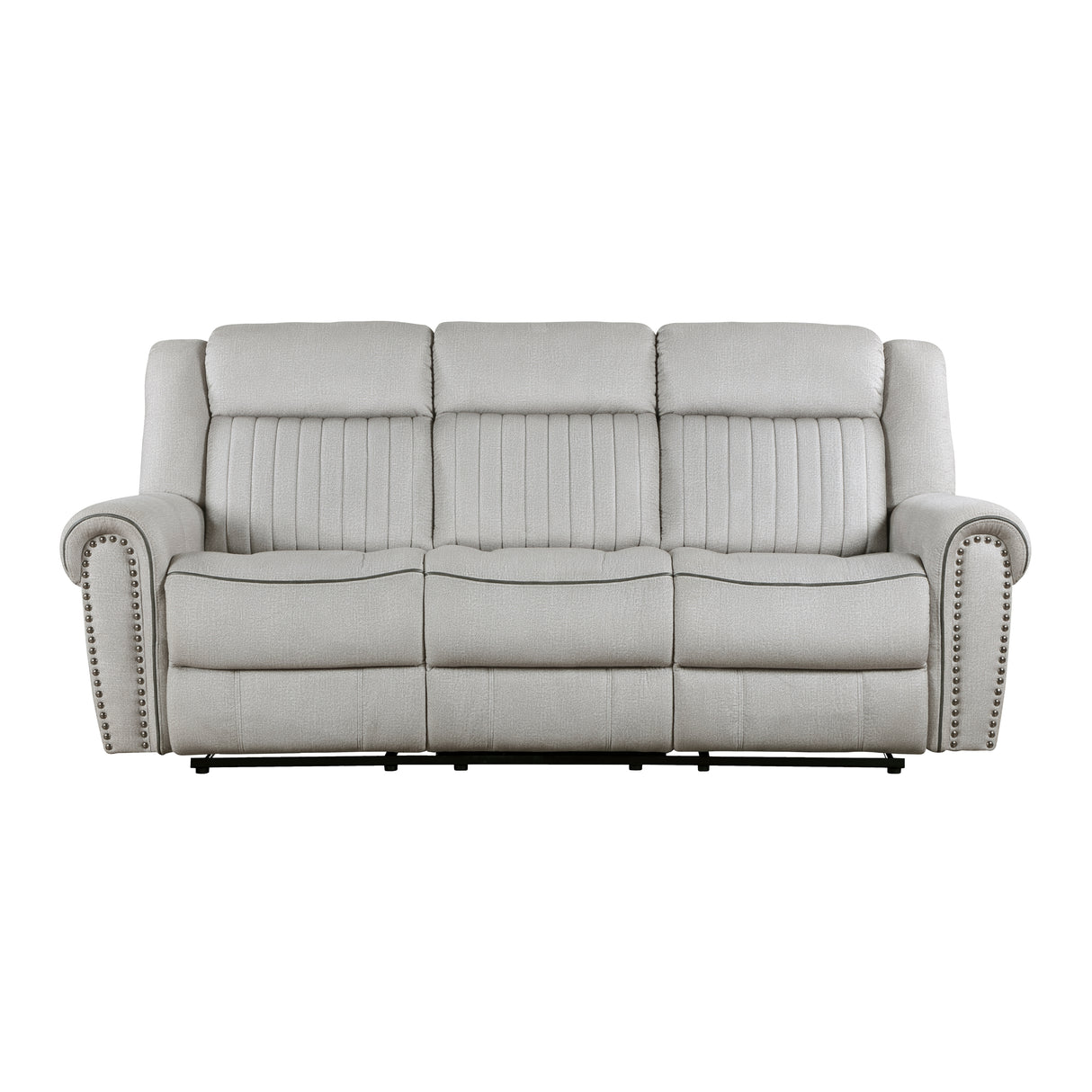 Brennen Mist Double Reclining Loveseat with Center Console from Homelegance - Luna Furniture
