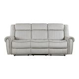 Brennen Mist Double Reclining Sofa from Homelegance - Luna Furniture