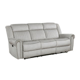 Brennen Mist Double Reclining Sofa from Homelegance - Luna Furniture