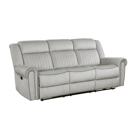 Brennen Mist Double Reclining Sofa from Homelegance - Luna Furniture