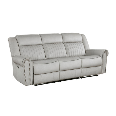 Brennen Mist Power Double Reclining Sofa from Homelegance - Luna Furniture
