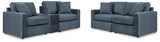 Modmax Ink 3-Piece Sectional Sofa and 2-Piece Sectional Loveseat from Ashley - Luna Furniture