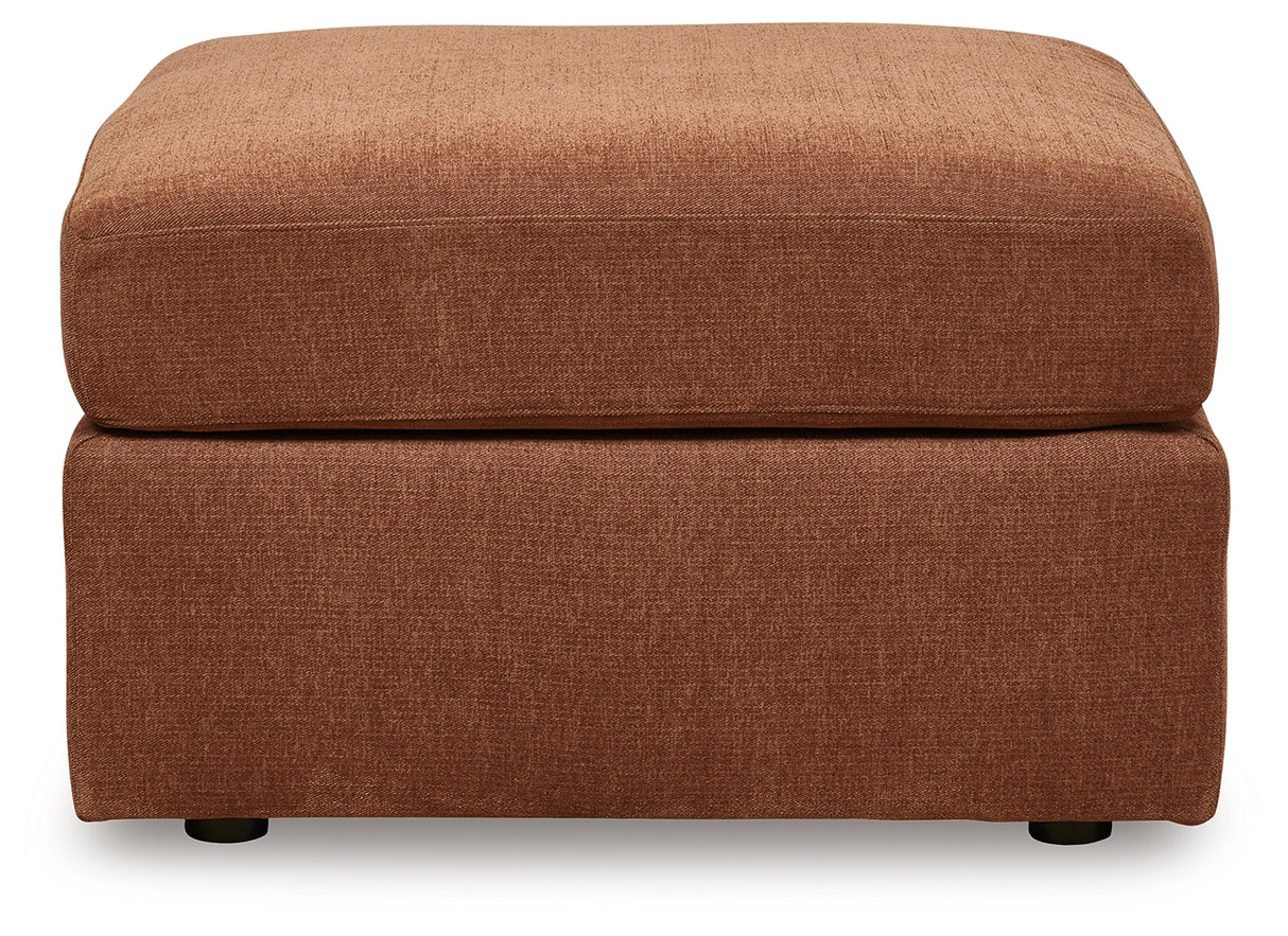 Modmax 6-Piece LAF Chaise Sectional with Ottoman and Storage Console in Spice from Ashley - Luna Furniture
