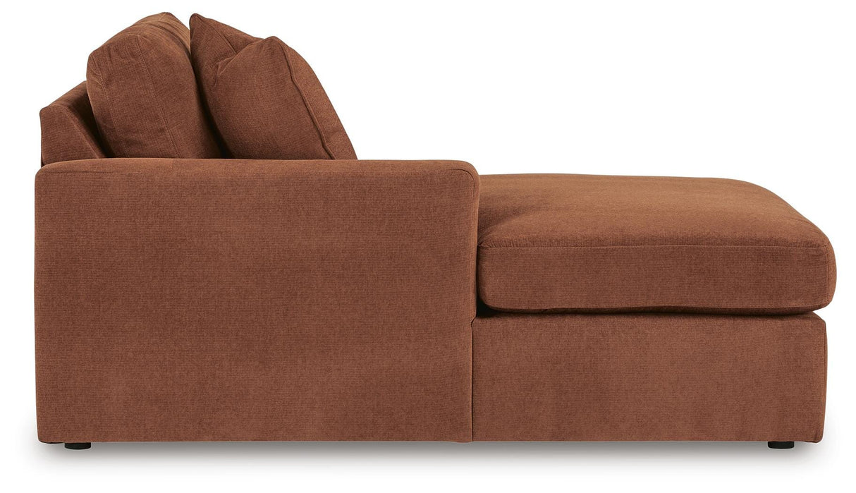 Modmax 6-Piece LAF Chaise Sectional with Ottoman and Storage Console in Spice from Ashley - Luna Furniture