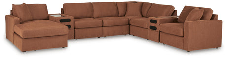 Modmax Spice 8-Piece Sectional with LAF Storage Chaise and Audio Consoles from Ashley - Luna Furniture
