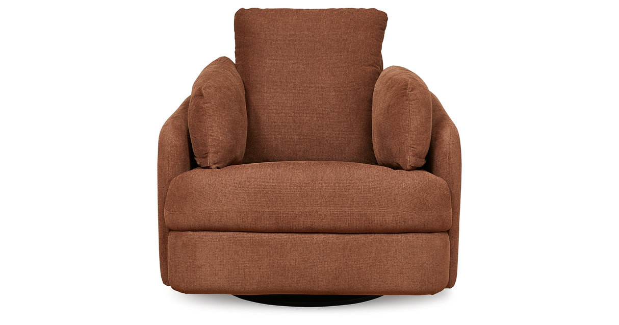 Pillar Peak Spice Swivel Glider Recliner from Ashley - Luna Furniture
