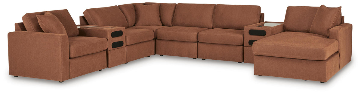 Modmax Spice 8-Piece Sectional with RAF Storage Chaise and Audio Consoles from Ashley - Luna Furniture