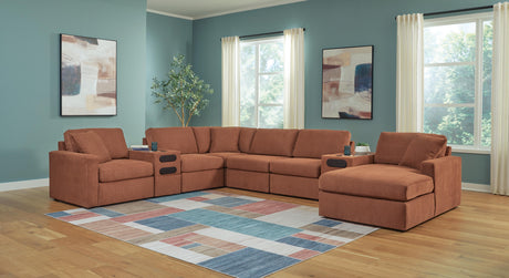 Modmax Spice 8-Piece Sectional with RAF Storage Chaise and Audio Consoles from Ashley - Luna Furniture