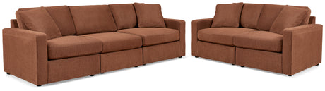 Modmax Sofa and Loveseat in Spice from Ashley - Luna Furniture
