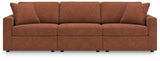 Modmax 3-Piece Sectional with Ottoman in Spice from Ashley - Luna Furniture