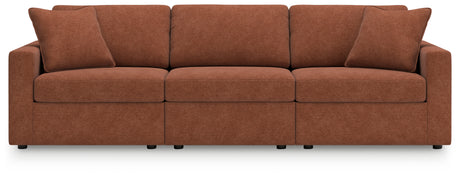 Modmax 3-Piece Sectional with Ottoman in Spice from Ashley - Luna Furniture