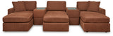Modmax 5-Piece Sectional with Ottoman in Spice from Ashley - Luna Furniture