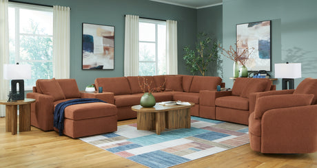 Modmax 6-Piece Sectional with Ottoman in Spice from Ashley - Luna Furniture