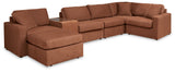 Modmax 6-Piece Sectional with Ottoman in Spice from Ashley - Luna Furniture
