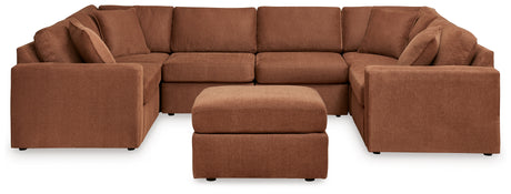 Modmax 6-Piece Sectional with Ottoman in Spice from Ashley - Luna Furniture