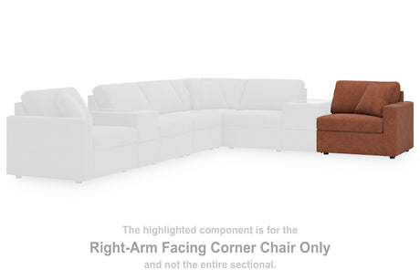 Pillar Peak Spice Right-Arm Facing Corner Chair from Ashley Furniture - Luna Furniture