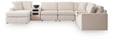 Modmax Oyster 8-Piece Sectional with RAF Storage Chaise and Audio Consoles from Ashley - Luna Furniture