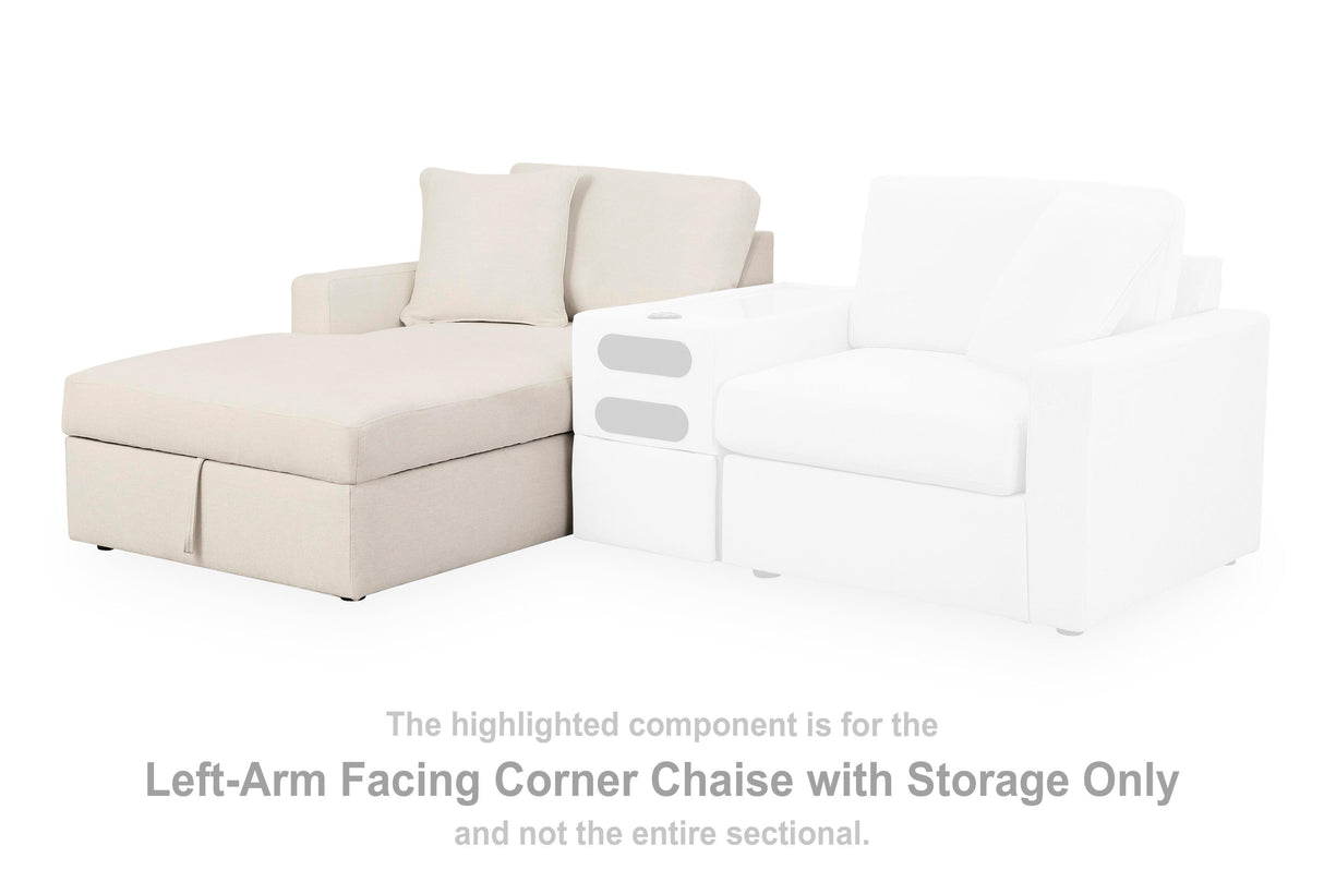 Modmax Oyster Left-Arm Facing Corner Chaise with Storage from Ashley - Luna Furniture