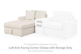 Modmax Oyster Left-Arm Facing Corner Chaise with Storage from Ashley - Luna Furniture