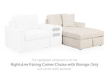 Modmax Oyster Right-Arm Facing Corner Chaise with Storage from Ashley - Luna Furniture