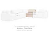 Pillar Peak Oyster Armless Chair from Ashley - Luna Furniture