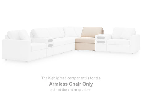 Pillar Peak Oyster Armless Chair from Ashley Furniture - Luna Furniture