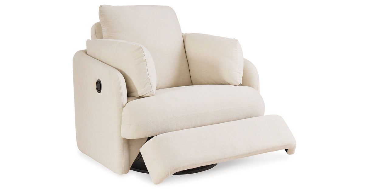 Pillar Peak Oyster Swivel Glider Recliner from Ashley - Luna Furniture