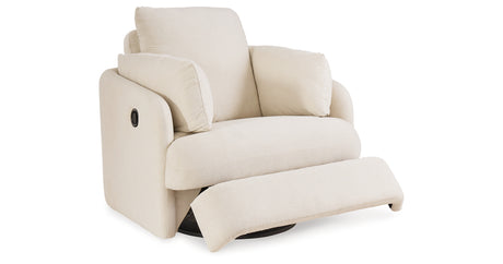 Pillar Peak Oyster Swivel Glider Recliner from Ashley - Luna Furniture