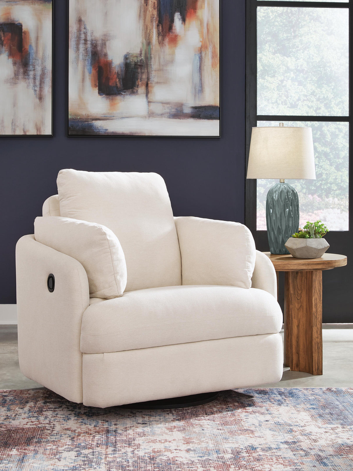 Pillar Peak Oyster Swivel Glider Recliner from Ashley - Luna Furniture