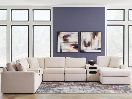 Modmax Oyster 8-Piece Sectional with RAF Storage Chaise and Audio Consoles from Ashley - Luna Furniture