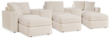 Modmax 5-Piece Sectional with Ottoman and 2 Consoles with Storage in Oyster from Ashley - Luna Furniture