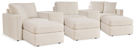 Modmax 5-Piece Sectional with Ottoman and 2 Consoles with Storage in Oyster from Ashley - Luna Furniture