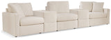 Modmax 5-Piece Sectional with Ottoman and 2 Consoles with Storage in Oyster from Ashley - Luna Furniture