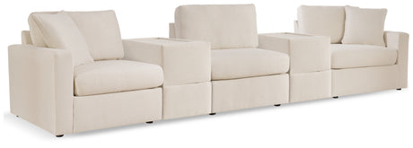 Modmax 5-Piece Sectional with Ottoman and 2 Consoles with Storage in Oyster from Ashley - Luna Furniture