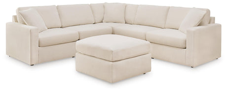 Pillar Peak 5-Piece Sectional with Ottoman in Oyster from Ashley Furniture - Luna Furniture