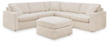 Modmax 5-Piece Sectional with Ottoman in Oyster from Ashley - Luna Furniture