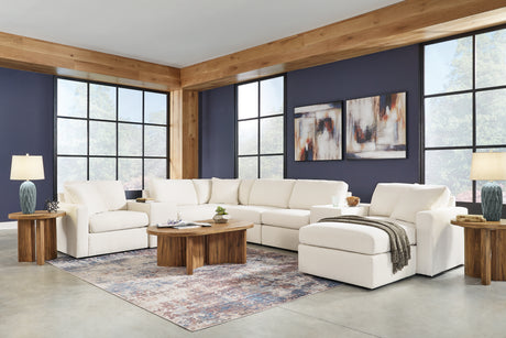 Modmax 6-Piece Sectional with Ottoman and Console with Storage in Oyster from Ashley - Luna Furniture