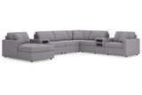 Modmax Granite 8-Piece Sectional with Audio System and Chaise from Ashley - Luna Furniture