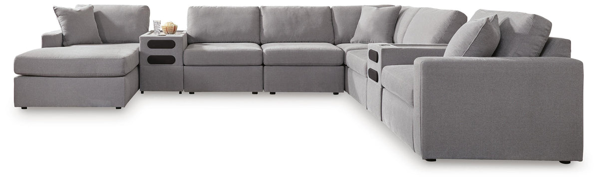 Modmax Granite 8-Piece Sectional with Storage Chaise and Audio Consoles from Ashley - Luna Furniture