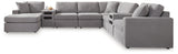 Modmax Granite 8-Piece Sectional with Storage Chaise and Audio Consoles from Ashley - Luna Furniture