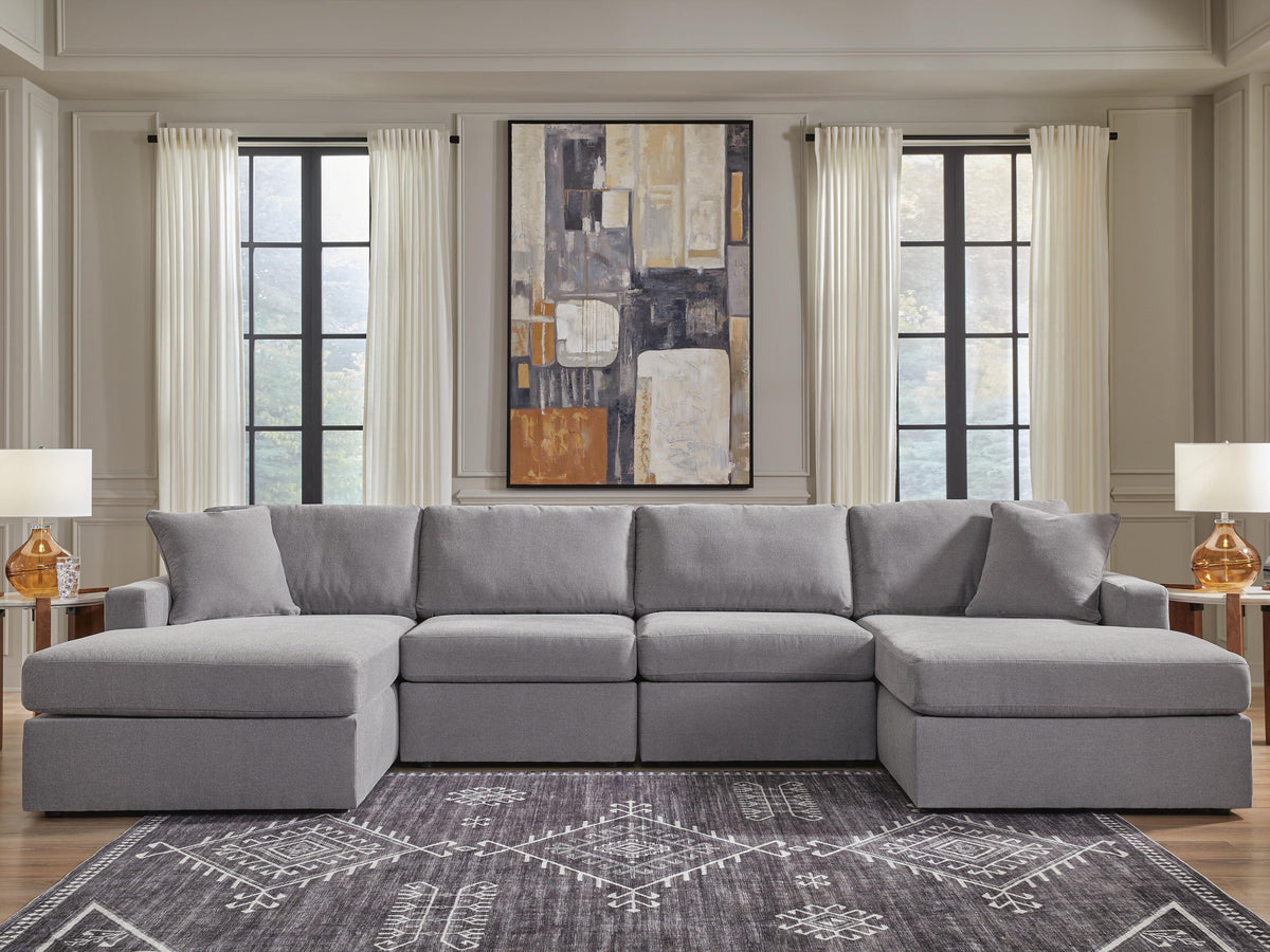 Modmax Granite 4-Piece Double Storage Chaise Sectional from Ashley - Luna Furniture