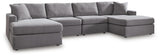 Modmax Granite 4-Piece Double Storage Chaise Sectional from Ashley - Luna Furniture