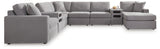 Modmax Granite 8-Piece Sectional with RAF Storage Chaise and Audio Consoles from Ashley - Luna Furniture
